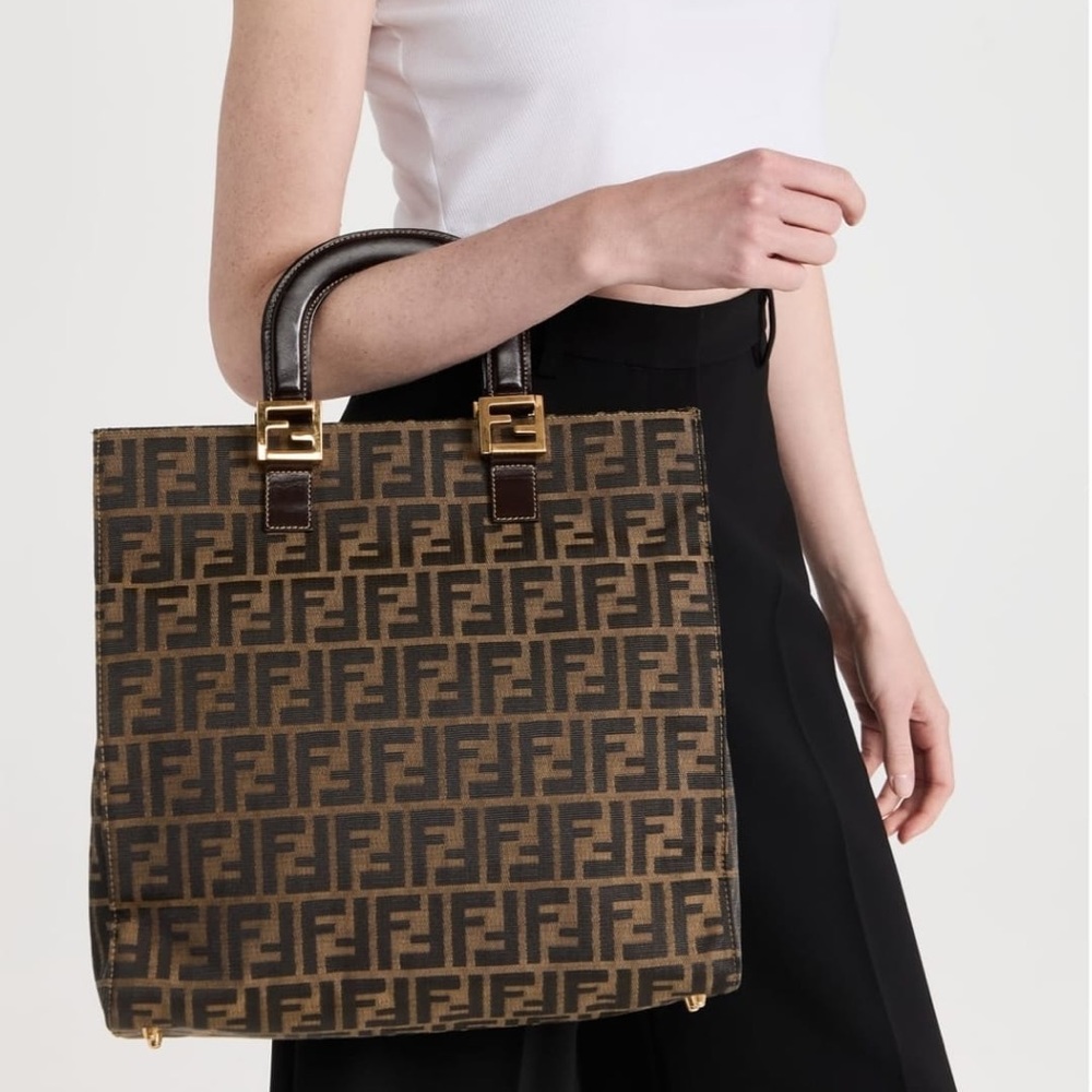 Authentic Fendi zucca Book Tote/Tote - Picture 8 of 12